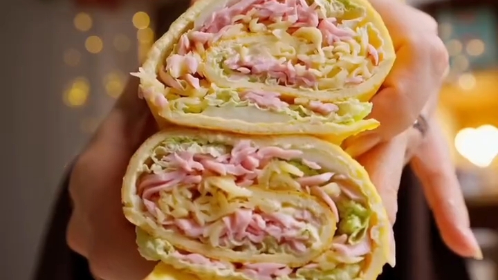Сытный РОЛЛ из МЕГА белковой Лепёшки...🌯😋