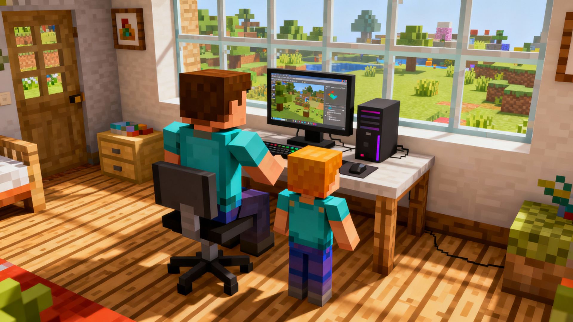 Отец vs Сын в Майнкрафт! Испытания от меня: смех, фейлы и победы | Minecraft Family Challenge 2025 смотреть онлайн