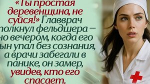 «Ты простая деревенщина, не суйся!» главврач толкнул фельдшера — но вечером, когда его сын упал...
