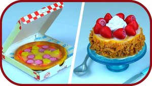 Торт, пицца, лимонад, мороженое. МИНИ еда. Миниатюрная кулинария. DIY