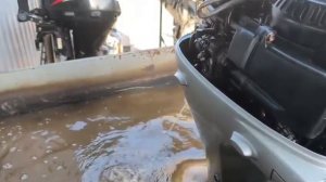 Запуск лодочного мотора Honda BF15D 2012 год.