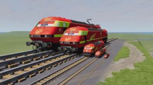 Большой и маленький поезд Молния Маккуин против поезда Томаса