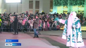 На Троицкой площади Кургана отметили День рождения Деда Мороза