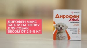 Дирофен Макс капли на холку для собак весом 2,5-5 кг | Распаковка
