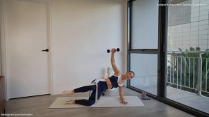 LIVE 30 MIN PILATES SCULPT - light hand weights, booty band
