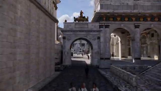 Virtual Ancient Rome in 3D - Walking from Baths of Caracalla to Pantheon смотреть онлайн