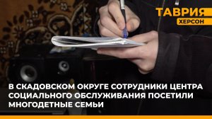 В Скадовском округе сотрудники Центра социального обслуживания посетили многодетные семьи