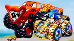 Столкновение МОНСТРОВ автомобилей С МОЛНИЕЙ – BeamNG Drive