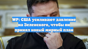 WP: США усиливают давление на Зеленского, чтобы он принял новый мирный план