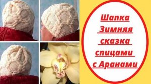 МК - Шапка Зимняя сказка спицами с аранами