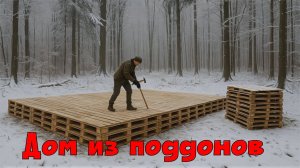 Построю бесплатный дом из поддонов за 129 дней в лесу