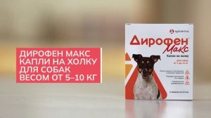Дирофен Макс капли на холку для собак весом 5-10 кг | Распаковка
