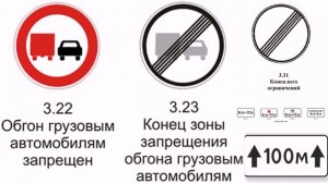 Запрещающие знаки. Знак 3.22 Обгон грузовым автомобилям запрещен