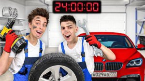 ВЛАД А4 - 24 Часа в АВТОСЕРВИСЕ Челлендж ! А4