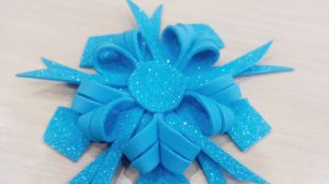 Новогодний декор. Мастер-класс голубая снежинка из фоамирана