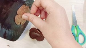 Коричневая розочка из фоамирана своими руками.  МК как сделать розу из фоамирана