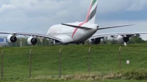 Emirates Airbus A380-861 .
