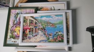 # 4 Оформленные работы, - вышивка крестиком...