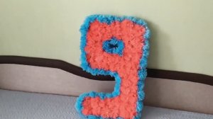 Объёмная цифра из картона.