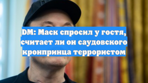 DM: Маск спросил у гостя, считает ли он саудовского кронпринца террористом
