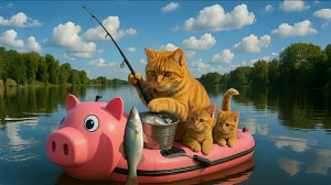 Большое приключение мамы-кошки и ее тигровых котят. #catai