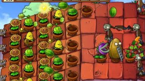 Зомби против растений. Битва на крыше.