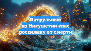 Патрульный из Ингушетии спас россиянку от смерти