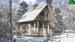 Дачный дом 6 на 6 с балконом