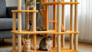 Игровой комплекс для кошки своими руками.