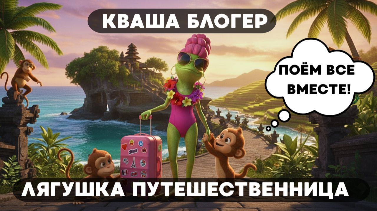  Лягушка Кваша в Париже Бали Лондоне Китае и Риме!  Путешествие Блогера  Мульт Песенка