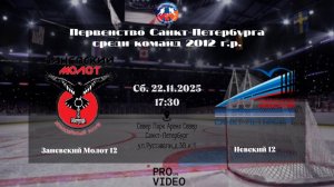 ХК "Заневский Молот" 12 - ХК "Невский" 12 | 22.11.2025