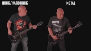 Rock VS Metal Guitar Riffs Battle.