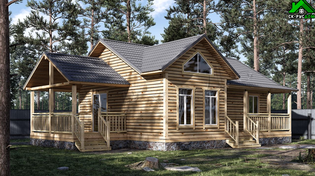 Проект одноэтажного каркасного дома