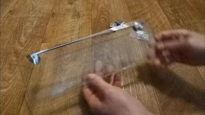 Полка душевой кабины, стеклянная 30 см, стекло 6 мм, хромированный