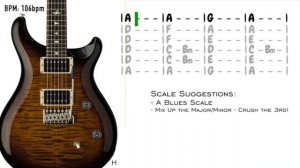 Old Shool Rock n Roll Guitar Backing Track in A