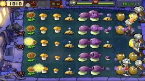 Зомби против растений. Ночь. 4 уровень