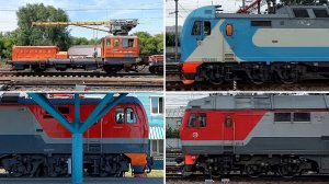 Локомотивы грузовые и пассажирские / Видео про поезда Железнодорожный микс