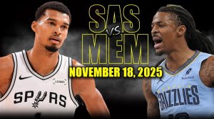 19.11.2025 | ОБЗОР МАТЧА | Сан-Антонио Спёрс - Мемфис Гриззлиз | Highlights