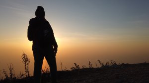 26)На зиму в Абхазию-4. Путешествие на гору Мамдзышха, часть 2. Спуск с горы и закат солнца