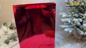 331030 Пакет подарочный Праздник с металлическим эффектом 42х31х10см в ассортименте