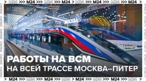 Работы развернули на всей протяженности маршрута ВСМ Москва – Санкт Петербург