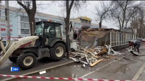 В Уфе на проспекте Октября демонтировали киоск, установленный без разрешающих документов