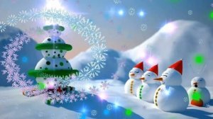 Футаж новогодний снеговики