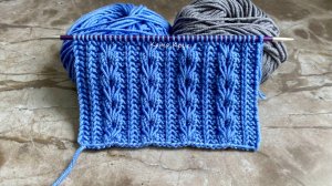 РЕЛЬЕФНЫЙ УЗОР СПИЦАМИ ИЗ ОБЪЕМНЫХ ДОРОЖЕК | КРАСИВЫЙ УЗОР ДЛЯ СВИТЕРА, КАРДИГАНА, ДЖЕМПЕРА, КОФТЫ