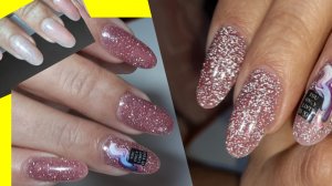 *705*Коррекция ногтей светоотражающим гелем Агент.Простой и быстрый дизайн.