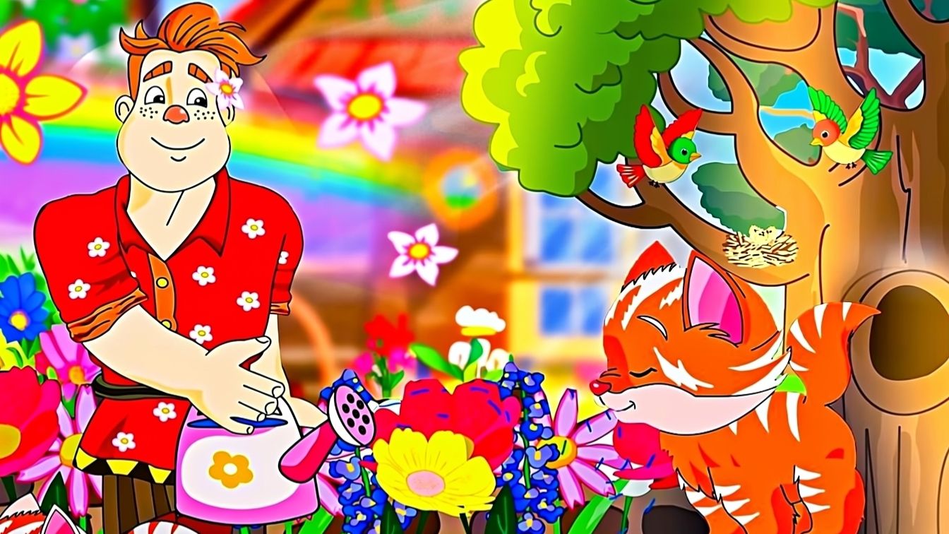 Веселая  песенка🌸 Я Садовник молодой: мультик по любимой игре Мультики для малышей 🌸