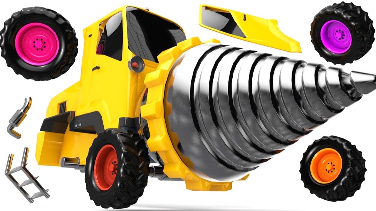 Мультики для детей. Строительная машина и скорая помощь. Смотреть онлайн мультики для малышей