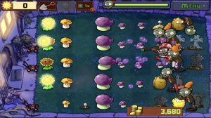 Зомби против растений. Ночь. 5-6 уровень