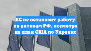 ЕС не остановит работу по активам РФ, несмотря на план США по Украине