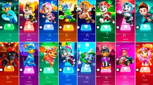 Мультики для Детей Щенячий Патруль Tiles Hop - ГОНЩИК, КРЕПЫШ, СКАЙ, РОККИ, ЗУМА, МАРШАЛЛ, ЭВЕРЕСТ